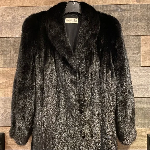 🌟HostPick🌟Real mink fur vintage coat - black - early 90s - Picture 3 of 17
